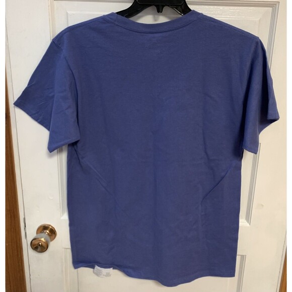 Champion Classic Comfortable Crewneck Men's T-Shirt Blue Graphic Tee Size Medium - Picture 2 of 9